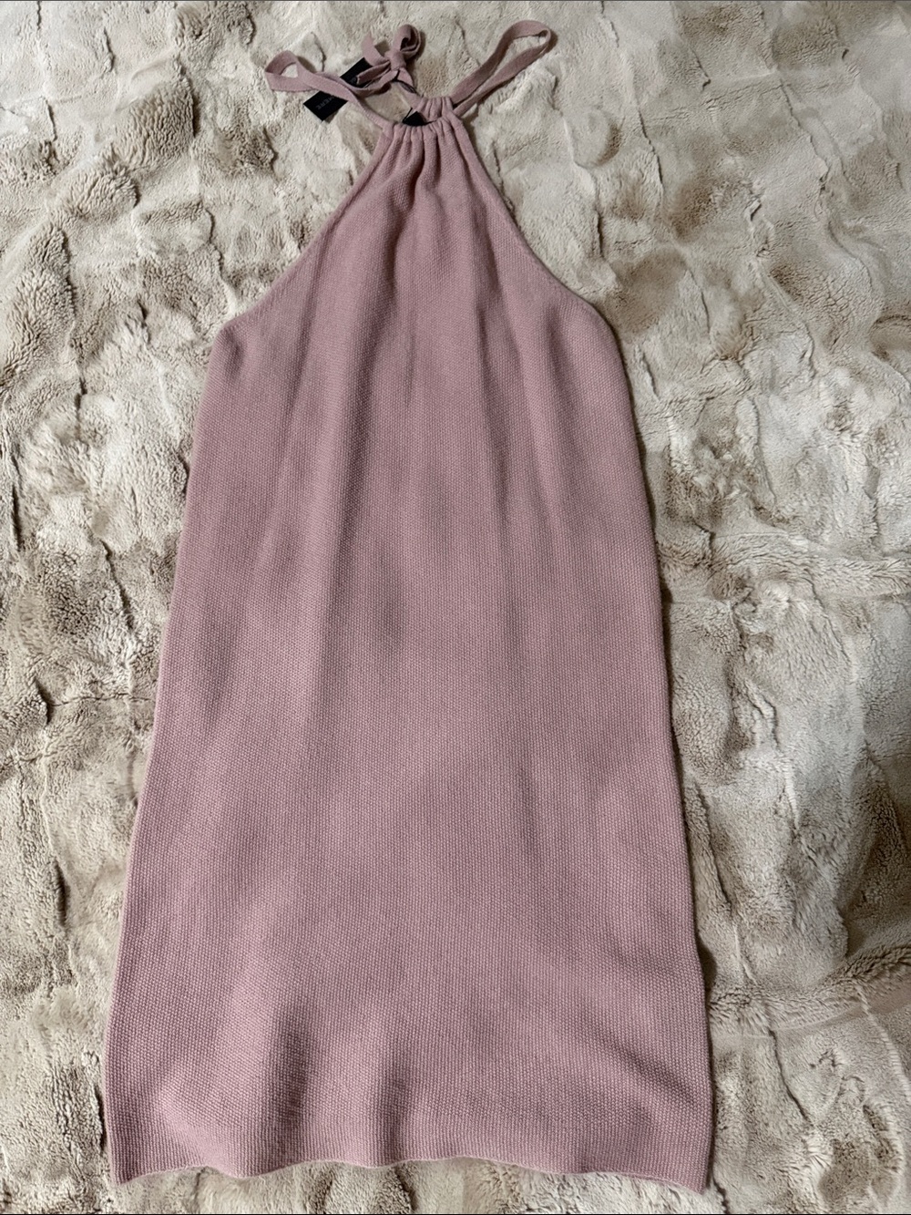 360 Cashmere Blush Pink Halter Midi Dress
